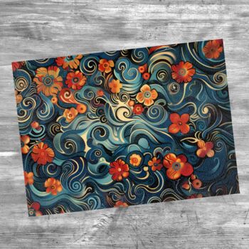 Floral Whirls Textured Glass Chopping Board, 7 of 8