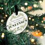 First Christmas Married Personalised Ceramic Bauble, thumbnail 7 of 8