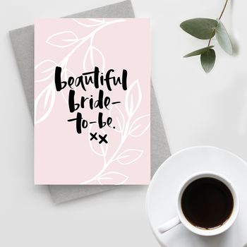 'Beautiful Bride To Be' Bridal Shower Card, 2 of 2