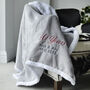 Personalised Ruby Wedding Anniversary Grey Blanket, thumbnail 3 of 5
