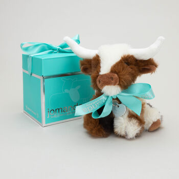 Personalised Texas Longhorn Soft Toy Cow, Gift Boxed, 9 of 12