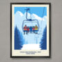 Personalised Family Of Five Ski Art Poster, thumbnail 1 of 6