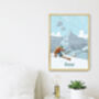 Zermatt Ski Resort Switzerland Travel Poster Art Print, thumbnail 2 of 8