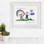 Personalised Hand Drawn Father's Day Framed Print, thumbnail 1 of 4