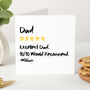 Personalised Dad Birthday Review Card Funny Card From Son Or Daughter, thumbnail 1 of 4