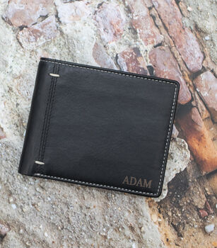 Personalised Leather Wallet Notecase Men's Rfid Safe, 2 of 6