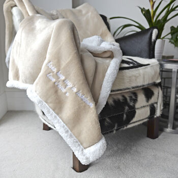 Personalised Dark Grey And White Super Soft Blanket, 7 of 9