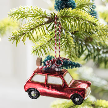 Hanging Mini Car With Christmas Tree, 4 of 5