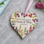 Wildflower Floral Wooden Heart Engagement Gift, thumbnail 5 of 5
