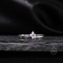 Pink Hydrangea Cz Flower Minimalist Ring, thumbnail 2 of 10