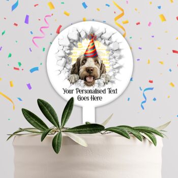 Personalised Spinone Italiano Birthday Break Through, 4 of 8