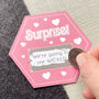 Personalised Pink Hexagon Surprise Message Scratchcard, thumbnail 1 of 2