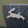 Sterling Silver Watercolour Baby Hare Necklace, thumbnail 1 of 4
