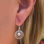 Infinity Universe Pearl Silver Earrings, thumbnail 1 of 7