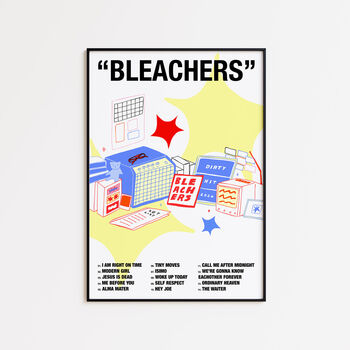 Bleachers 'Dirty Hit' Illustrated Music Album Art Print, 3 of 4