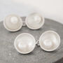 Pearl Anniversary Gift For Him. Double Sided Cufflinks, thumbnail 5 of 8