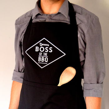 Personalised Boss Of The Barbecue Apron, 2 of 7