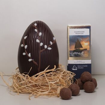 Dark Chocolate Pussy Willow Easter Egg, 2 of 5