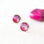 Pink And Magenta Galaxy Earrings, thumbnail 1 of 7