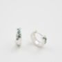 Forget Me Not Mini Hoop Earrings Silver, thumbnail 2 of 8