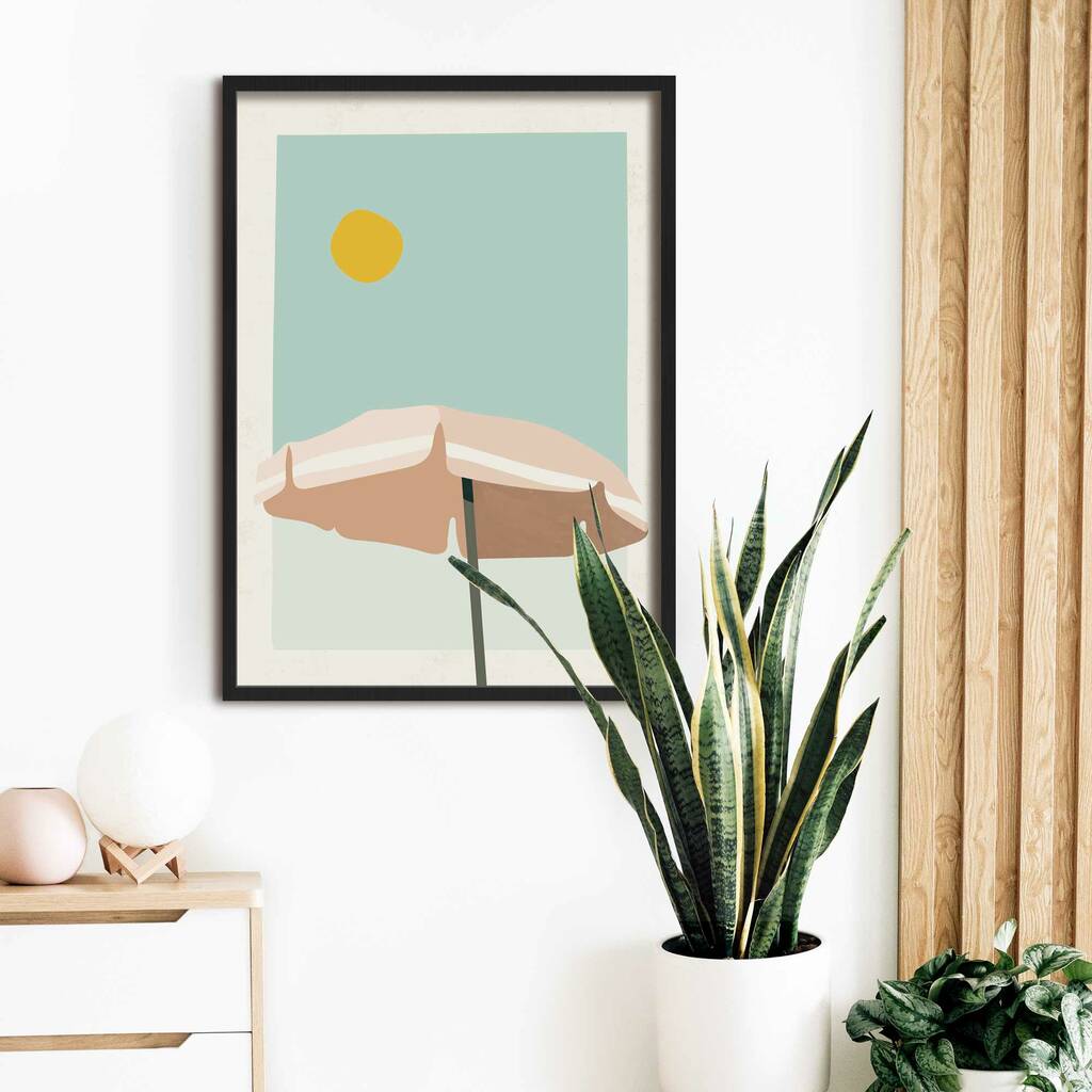Beach Umbrella Art Print By Green Lili