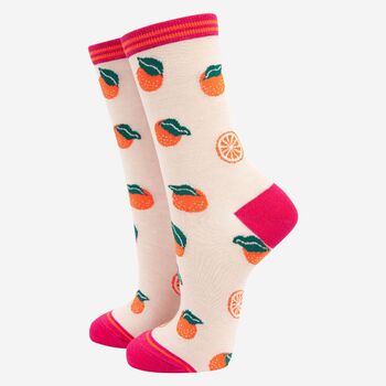 Women's Citrus Fruit Print Bamboo Socks Gift Set, 3 of 5