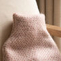 Blush Pink Wool Hot Water Bottle, thumbnail 3 of 3