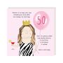 50th Birthday Card For A Friend | Girl 50 Bday Holiday, thumbnail 2 of 2