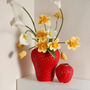 Pink Or Red Strawberry Ceramic Vase Homeware Gift, thumbnail 4 of 5