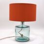 Recycled Glass Bottle Lamp | 32cm | Five Colours, thumbnail 1 of 7
