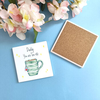 Tea Rific Ceramic Coasters | Personalised Tea Gifts, 5 of 5