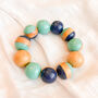 Chunky Vibrant Resin And Wood Beaded Bracelet, thumbnail 2 of 3