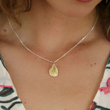 Gold And Sterling Silver Shell Pendant, 2 of 6