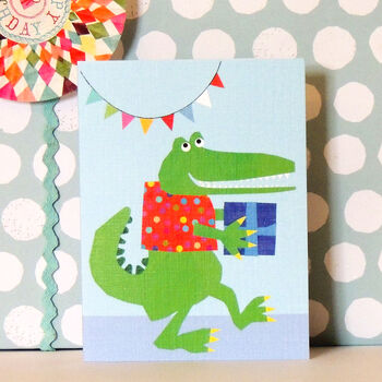 Mini Crocodile Greetings Card, 3 of 3