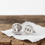 Personalised Silver Coordinate And Initials Cufflinks, thumbnail 3 of 9