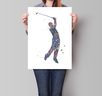 Set Of Three Golf Sketch Abstract Posters, 2 of 5