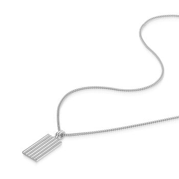Ripple Men's Necklace 925 Solid Silver, 4 of 8