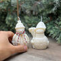 White Snowman Christmas Decoration Candle, thumbnail 3 of 9
