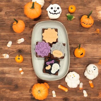 Halloween Belgian Chocolate Brownie Gift Box, 3 of 5