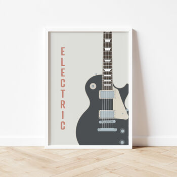 Electric Guitar Print | Les Paul Music Poster, 4 of 7
