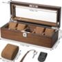 Five Grid Wooden Watch Storage Case Holder Box, thumbnail 6 of 6