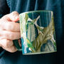 Colourful Tropical Leaf Parakeet Ceramic Coffee Mug, thumbnail 1 of 6