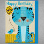 Retro Tiger Birthday Card, thumbnail 1 of 2