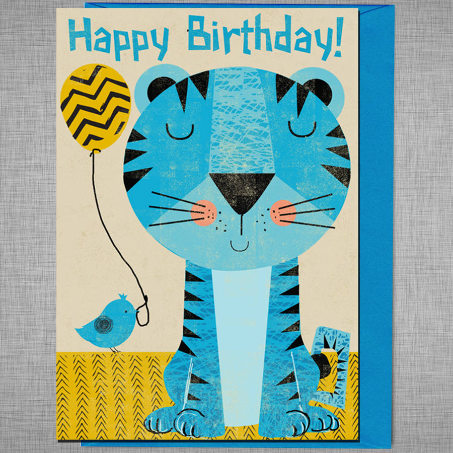Retro Tiger Birthday Card, 1 of 2