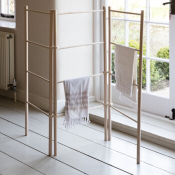 Wooden Zig Zag Clothes Horse, 2 of 4