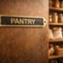 Decorative Brass Pantry Door Sign Plate With Black Finish, thumbnail 4 of 7