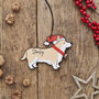 Corgi Dog Christmas Tree Decoration Personalisation Available, thumbnail 3 of 4