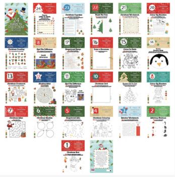 Personalised 24 Sleeps Christmas Activity Advent Calendar, 6 of 7