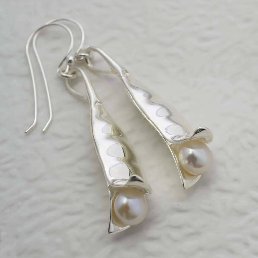 Sterling Silver Peapod Earrings By Martha Jackson Sterling Silver ...