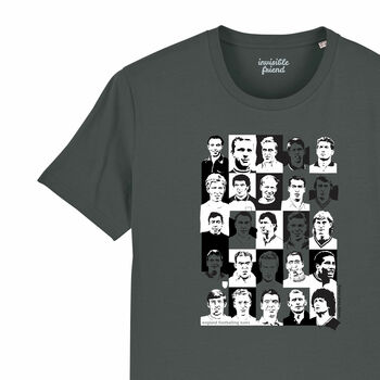 English Footballing Icons Organic Cotton T Shirt, 4 of 5